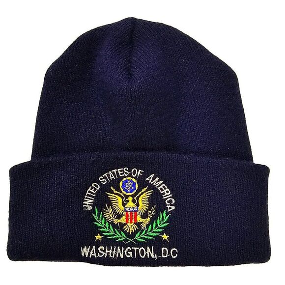 Vintage United States of America Washington, DC Knit Beanie Retro Americana - Picture 1 of 9